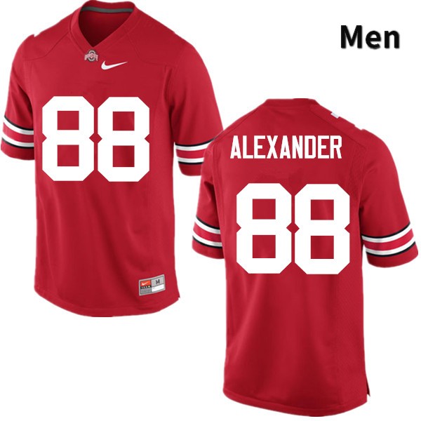 Ohio State Buckeyes AJ Alexander Men's #88 Red Game Stitched College Football Jersey